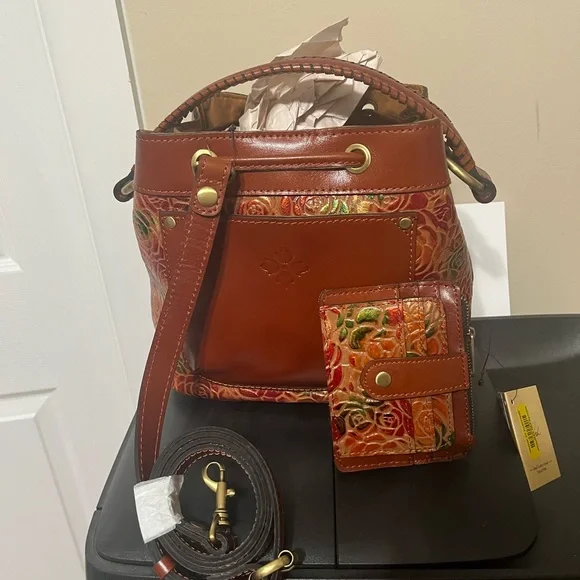 Patricia Nash Multicolor Floral Embossed Shoulder Bag - Picture 3 of 3